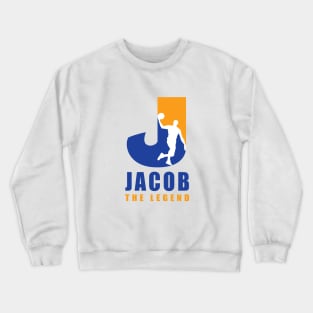 Jacob Custom Player Basketball Your Name The Legend Crewneck Sweatshirt